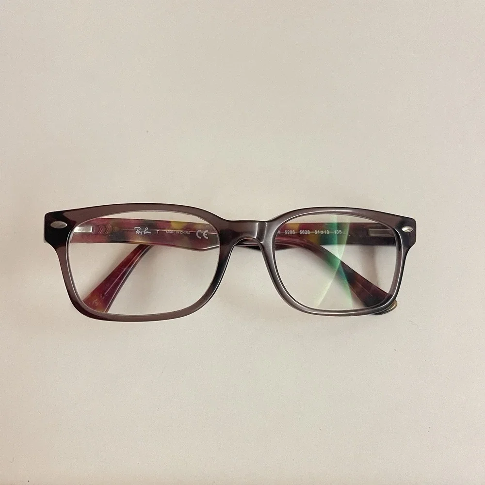 Ray-Ban RB5228-5628‎ 51-18 135 Polished Brown Square Full Rim Eyeglasses Frame